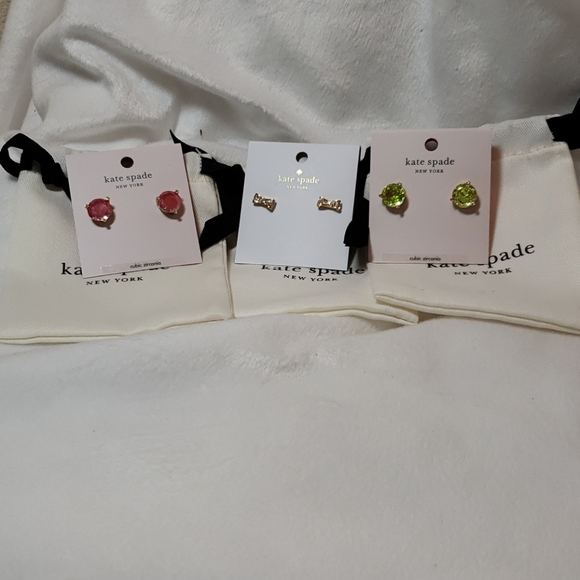 Kate Spade Cubic Zirconia and Bow Earrings - Picture 2 of 10